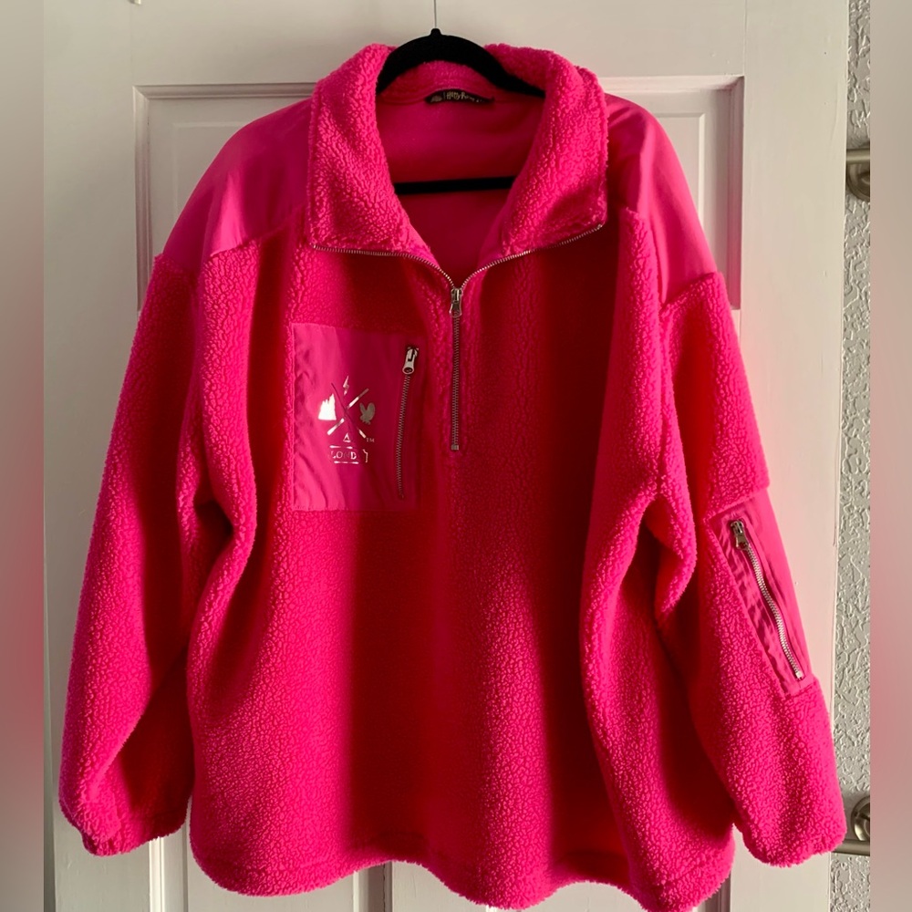 Women's Pink Harry Potter Half Zip